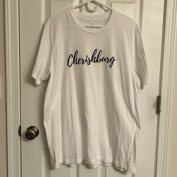 Bella Canvas Tops - Bella + Canvas White Cherishburg Short Sleeve Cotton T-shirt Unisex XL